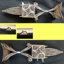 Antique Silver Filigree Judaica Spice Tower Besamim Havdalah (5539)