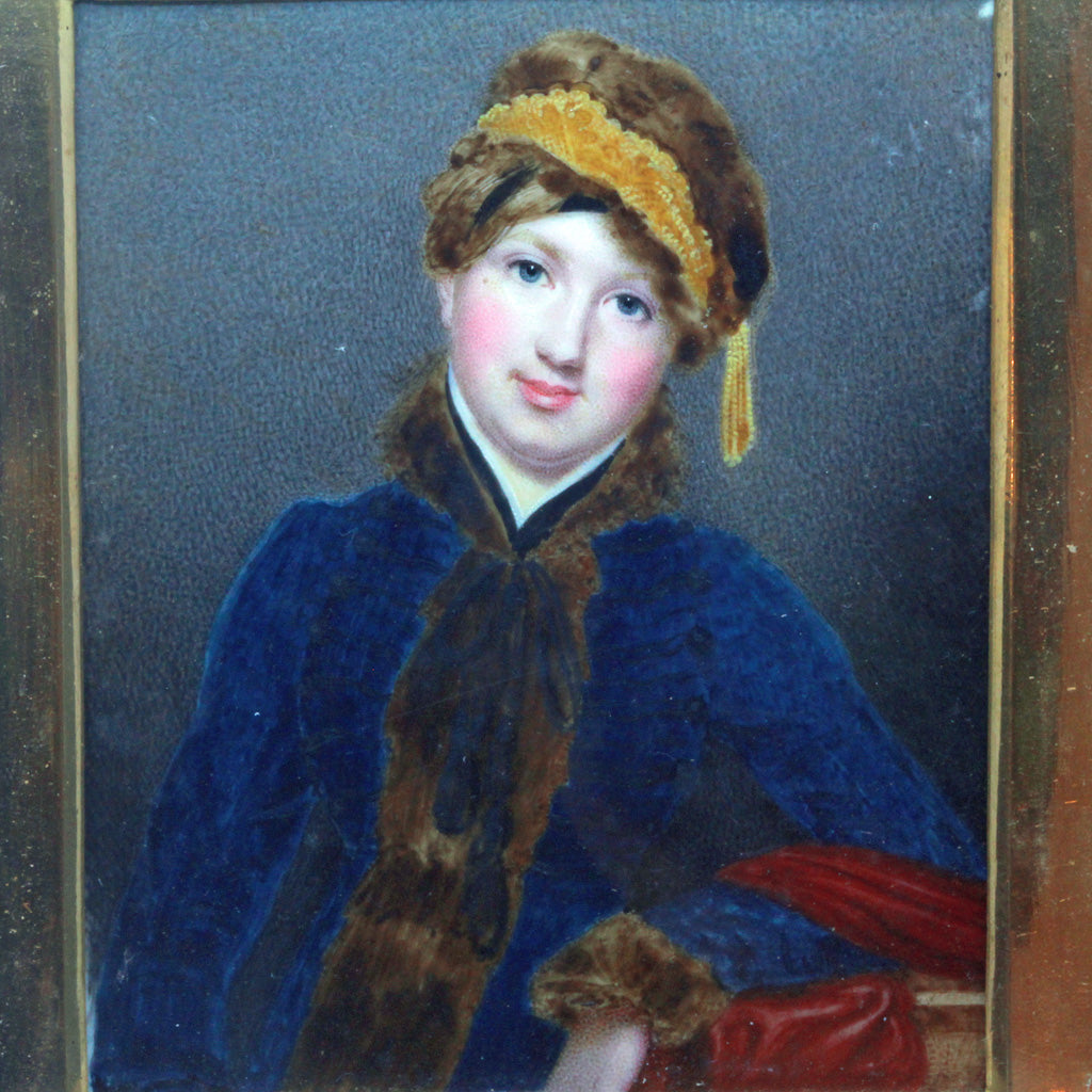 Antique Georgian Miniature Portrait Painting Woman attrib Charles Jagger (6375)