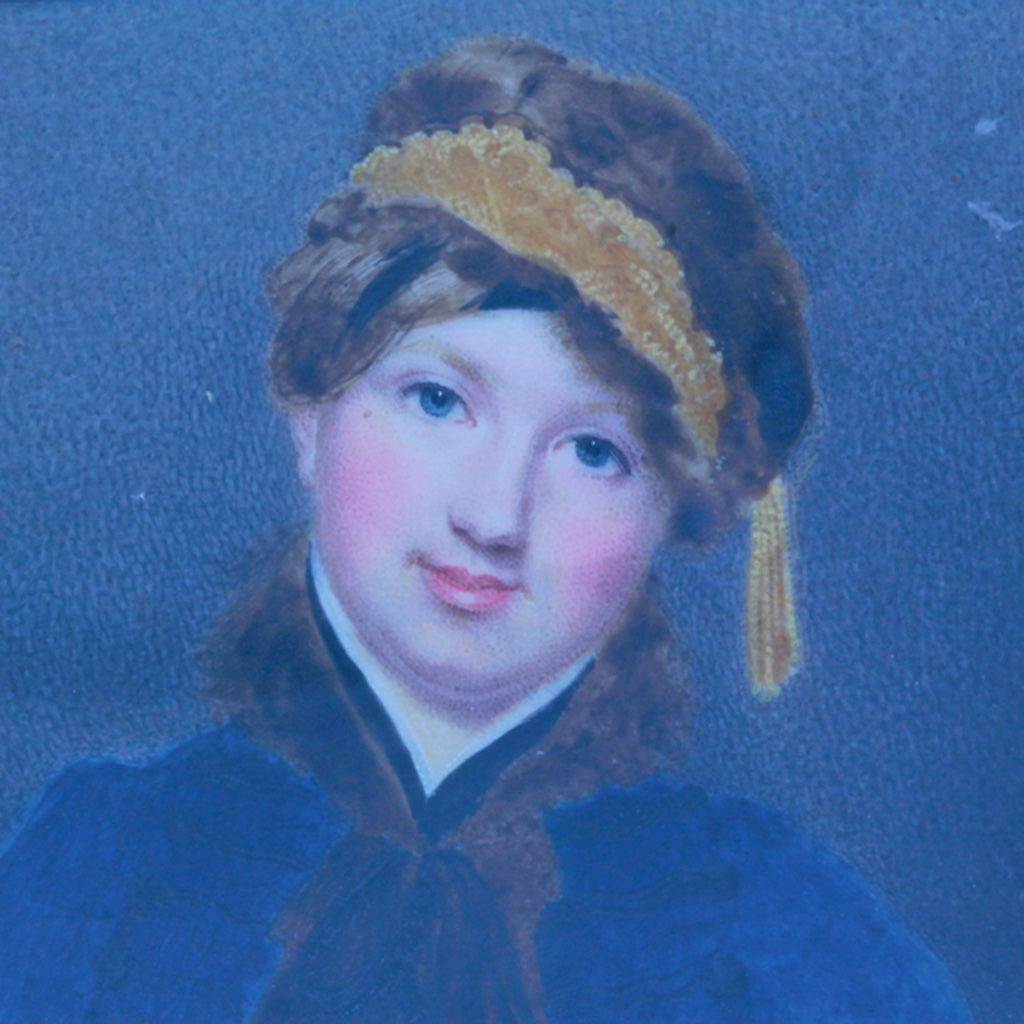 Antique Georgian Miniature Portrait Painting Woman attrib Charles Jagger (6375)