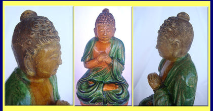 Antique Chinese Ming Dynasty Sculpture Ceramic Buddha (4302)