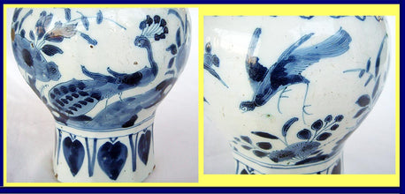 Antique 17Century Dutch Delft Vase HP  Ex Museum (4637)