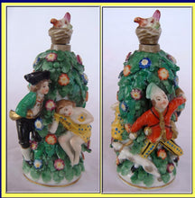 antique porcelain perfume scent bottle figures dog chicken games