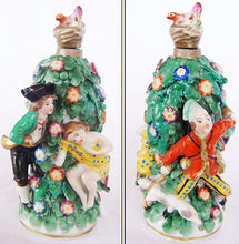 Antique Porcelain Perfume Scent Bottle Figures Dog Chicken Games (3823)