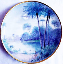 Antique Pickard American Signed Plate Water Moonscape c1910 (2048)