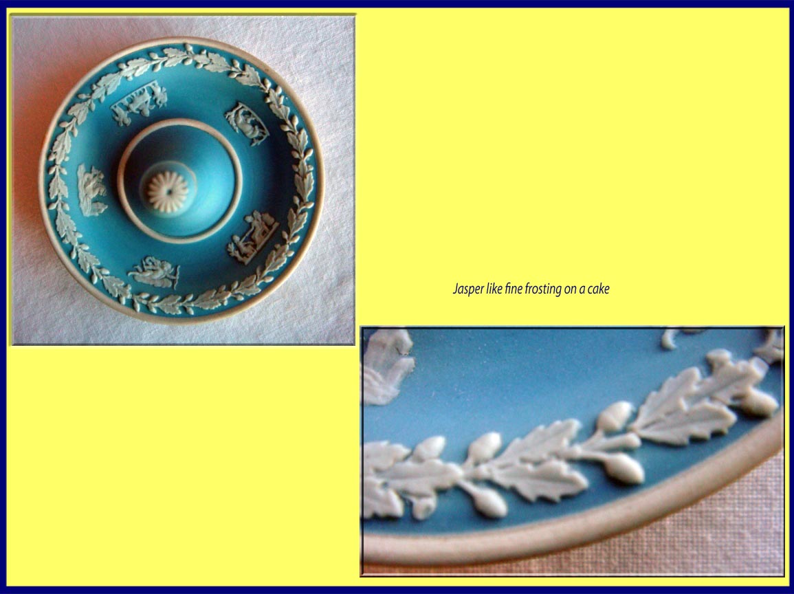VINTAGE WEDGWOOD PALE BLUE JASPER ceramic RING TREE M (3669)