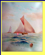 Antique Royal Worcester Seascape Plate Raymond Rushton (3360)