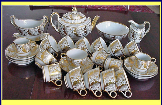 antique Georgian flight barr worcester tea coffee set