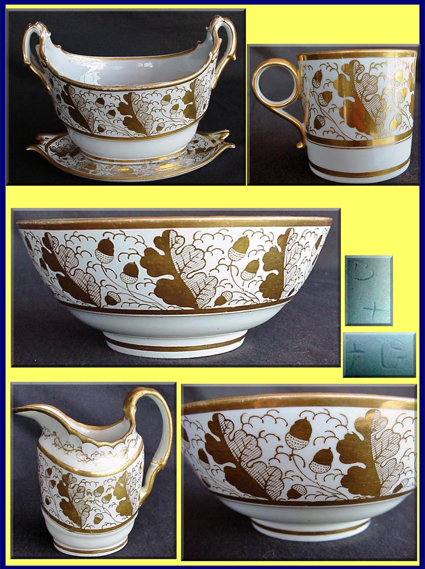 Antique Georgian Flight Barr Worcester Porcelain Tea Coffee Set (3289)