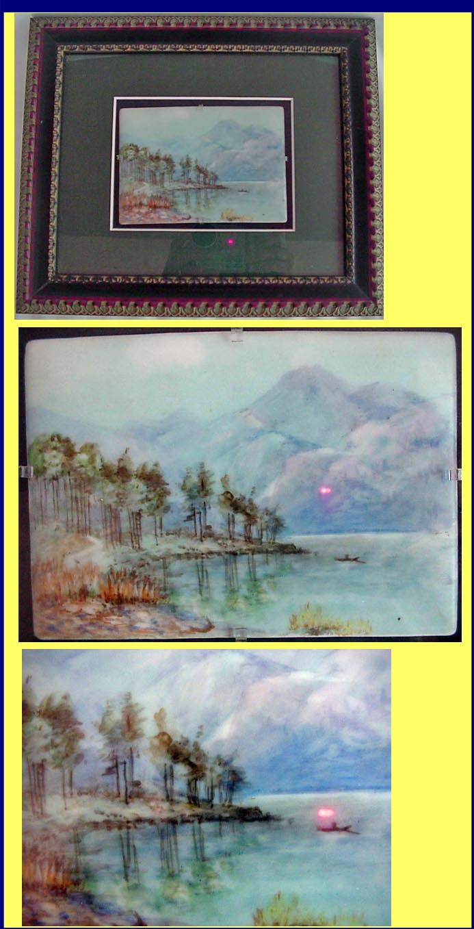 AMERICAN ART POTTERY PLAQUE HANDPAINTED TILE (2656)