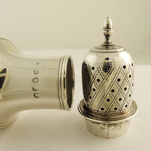 Antique Georgian Sterling Silver Caster w Acorn C1813 Stephen Adams Jr  (5521)