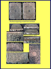 Antique engraved Sterling Silver Card Case Birmingham (3712)