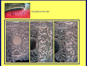 Antique engraved Sterling Silver Card Case Birmingham (3712)