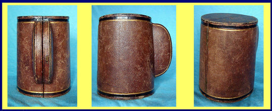 Antique Chinese Export Silver Christening Mug Tankard Shagreen Case (4749)