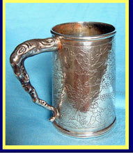 Antique Chinese Export Silver Christening Mug Tankard Shagreen Case (4749)