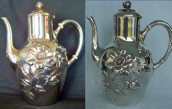 antique Art Nouveau German silver chocolate pot