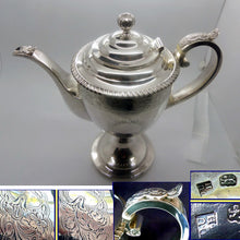 GEORGIAN Sterling SILVER COFFEE POT URQUHART HART 1805 (1625)