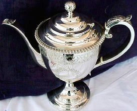 GEORGIAN Sterling SILVER COFFEE POT URQUHART HART 1805 (1625)