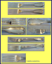 PAUL STORR GEORGIAN Sterling SILVER SET 8 FORKS  LONDON (4301)
