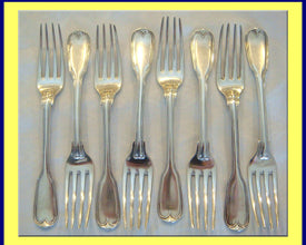 antique Paul Storr sterling silver forks Georgian