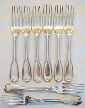 PAUL STORR GEORGIAN Sterling SILVER SET 8 FORKS  LONDON (4301)