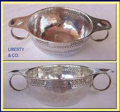 antique Liberty & Co sterling silver Arts Crafts wine taster