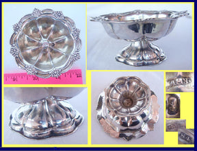 Antique Imperial Russian Silver Salt Dish W 2 Salt Caviar Spoons Scoops  (4305)