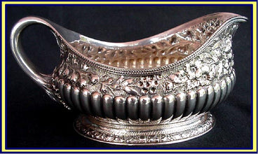 antique Victorian Tiffany sterling silver gravy boat