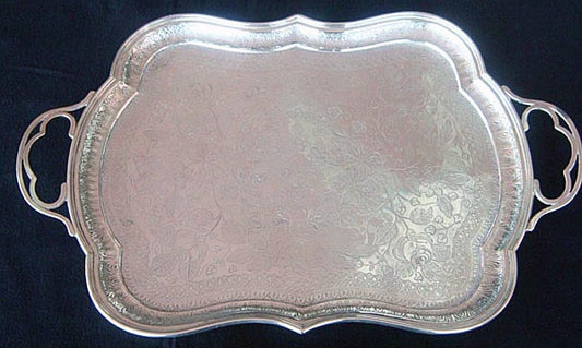 antique Russian silver tray Moscow silver