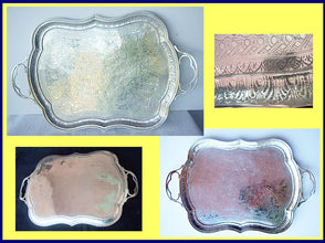 Antique Russian Chased Silver Tray P Milyukov Moscow 1893 (4851)