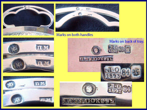 Antique Russian Chased Silver Tray P Milyukov Moscow 1893 (4851)