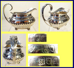 Antique Victorian Sterling Silver Tea set Teapot Sugar Bowl Milk Jug Edward Barnard (5135)