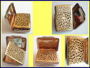 Antique Georgian Sterling Silver Gilt Vinaigrette Birmingham 1826 (4959)